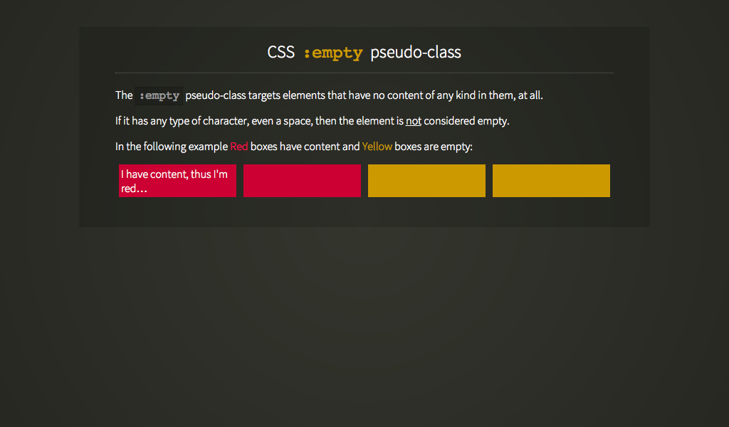 کاربرد :empty در CSS
